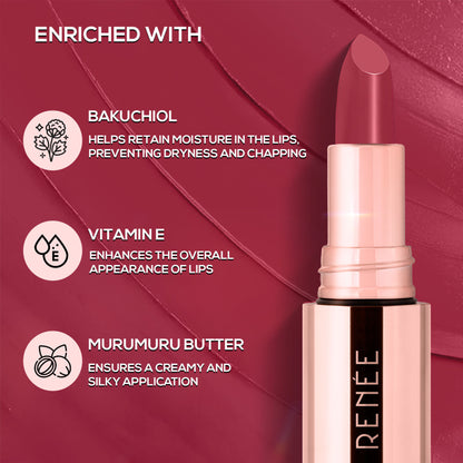 Renee Cosmetics Everstay Transfer - Proof Matte Lipstick - Maroon Siren