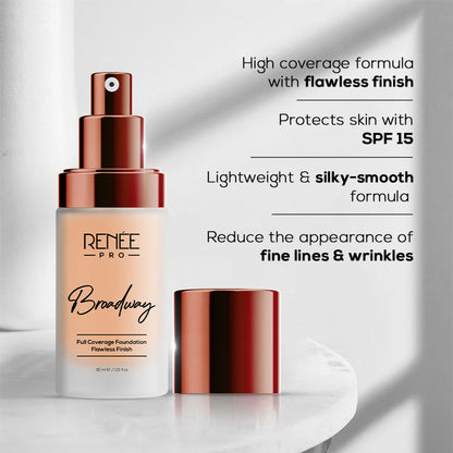 Renee Cosmetics Pro Broadway Liquid Full Coverage Foundation - 03 Eden