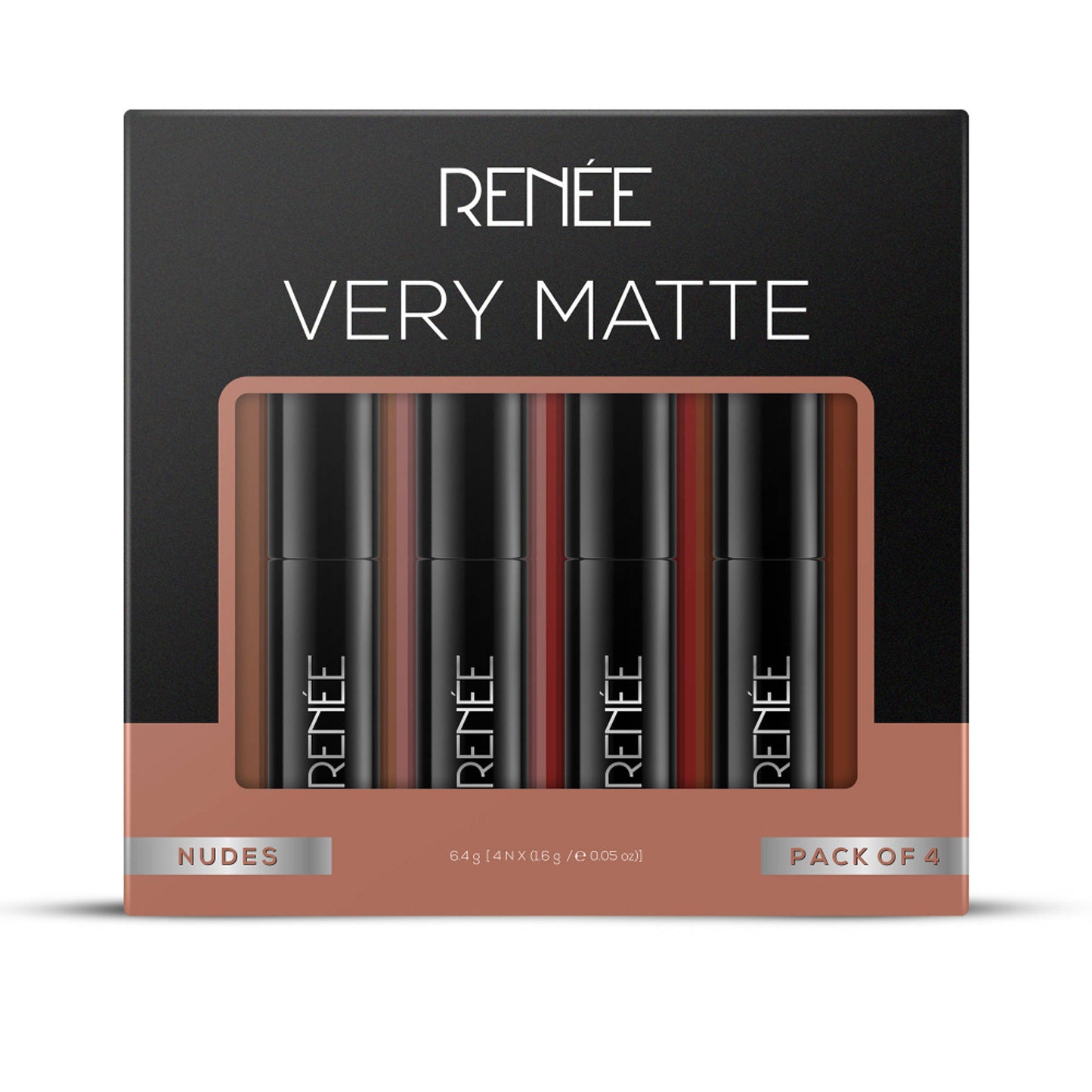 RENEE Very Matte Lipstick Combo of 4 - Nudes