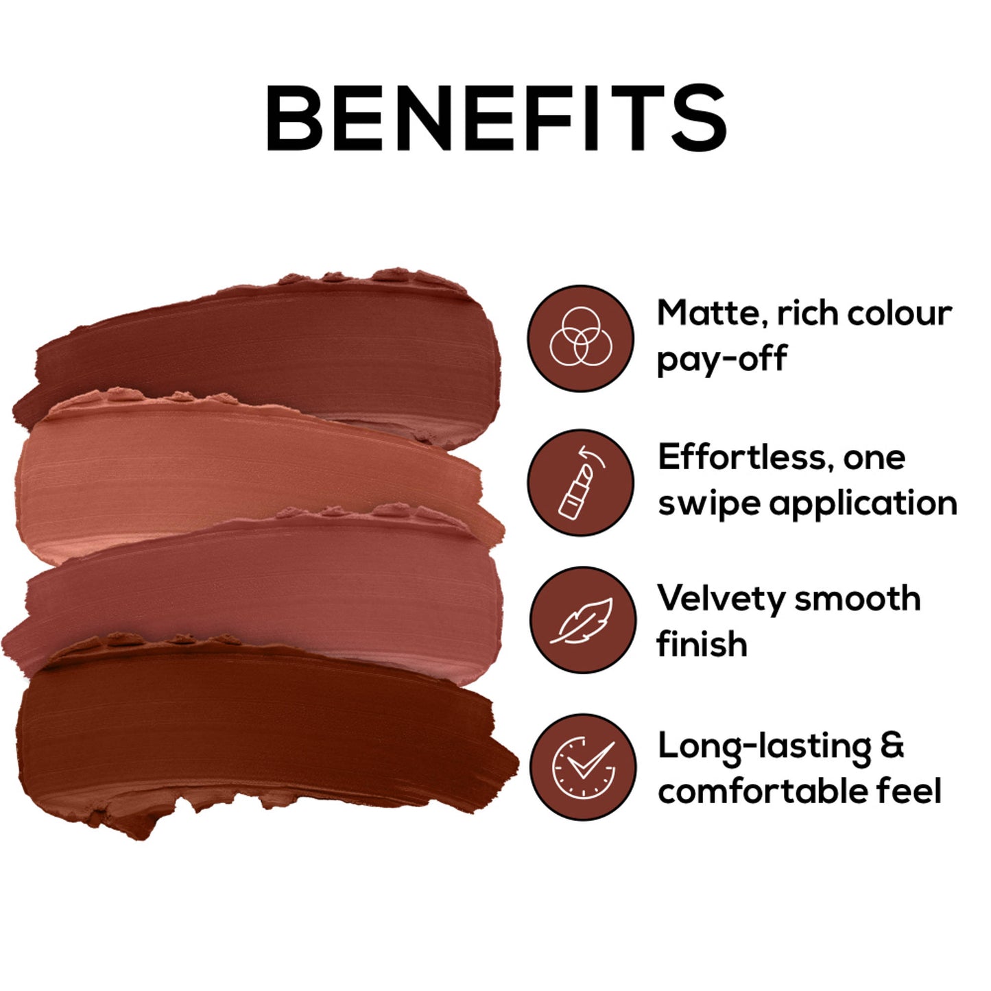 RENEE Very Matte Lipstick Combo of 4 - Nudes