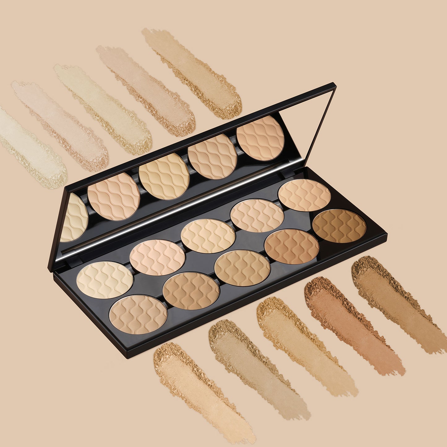 PAC Studio HD Powder Foundation Palette - Oil Control, Medium to Full Coverage & Even Natural Finish