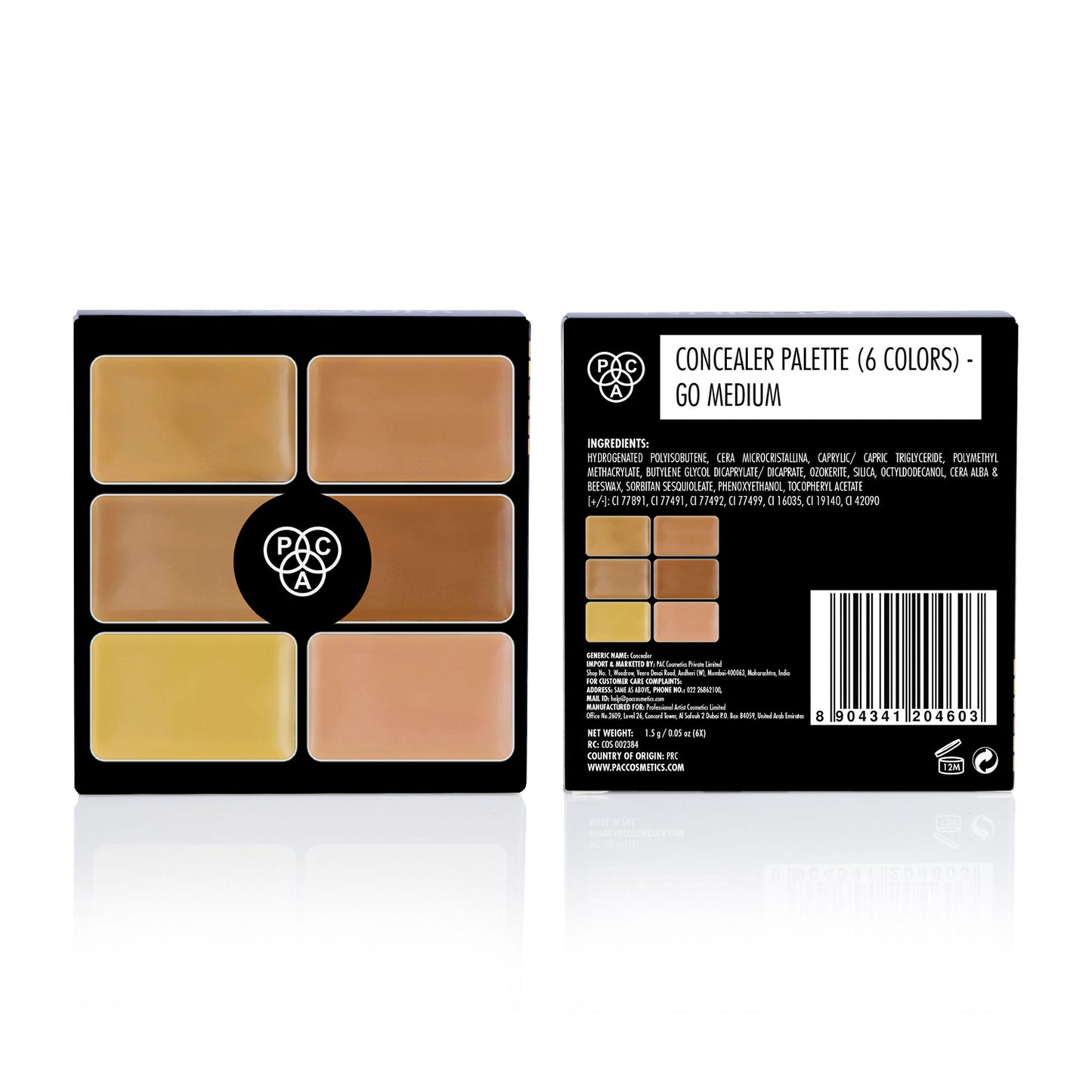 PAC Go Concealer X6 Medium-Highly Pigmented Full Coverage Creamy Texture Blurs Blemishes
