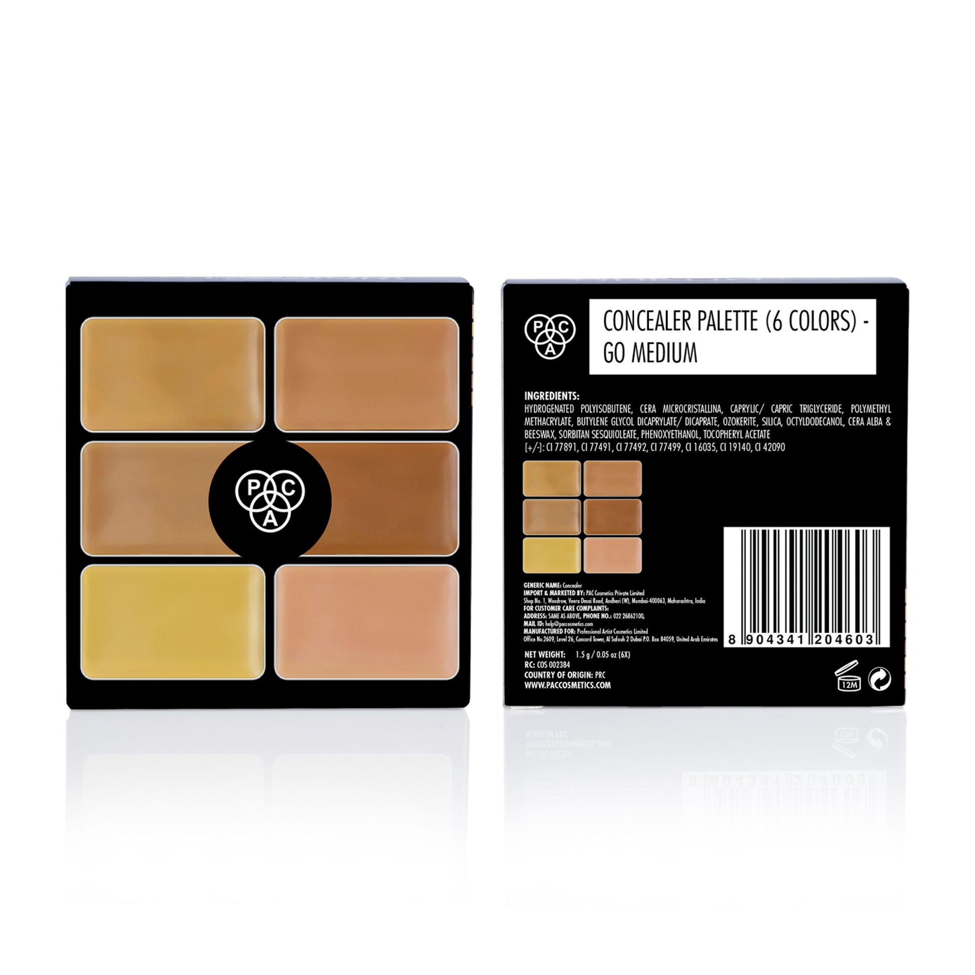 PAC Go Concealer X6 Medium-Highly Pigmented Full Coverage Creamy Texture Blurs Blemishes