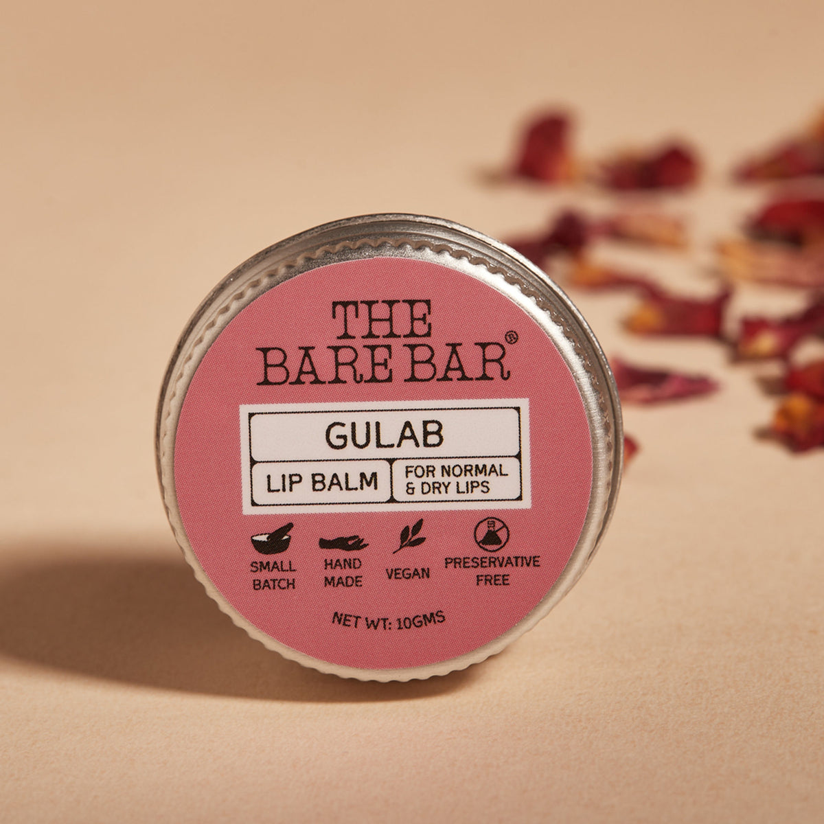 The Bare Bar Berry Blast Lip Balm - Buttery Moisture for Pigmented, Dry Lips - Gulab