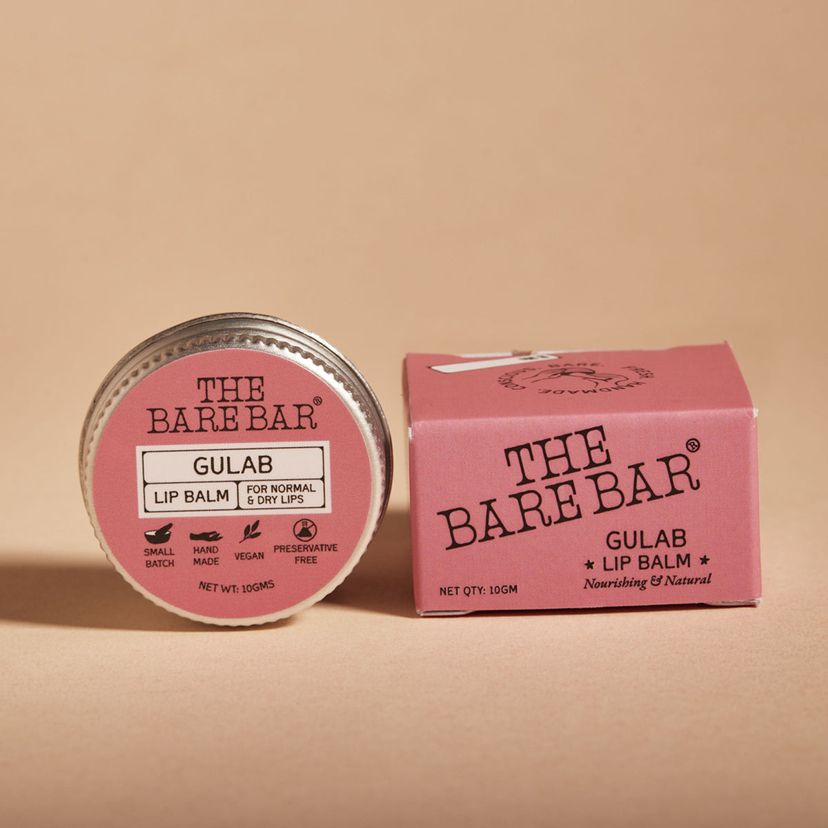 The Bare Bar Berry Blast Lip Balm - Buttery Moisture for Pigmented, Dry Lips - Gulab