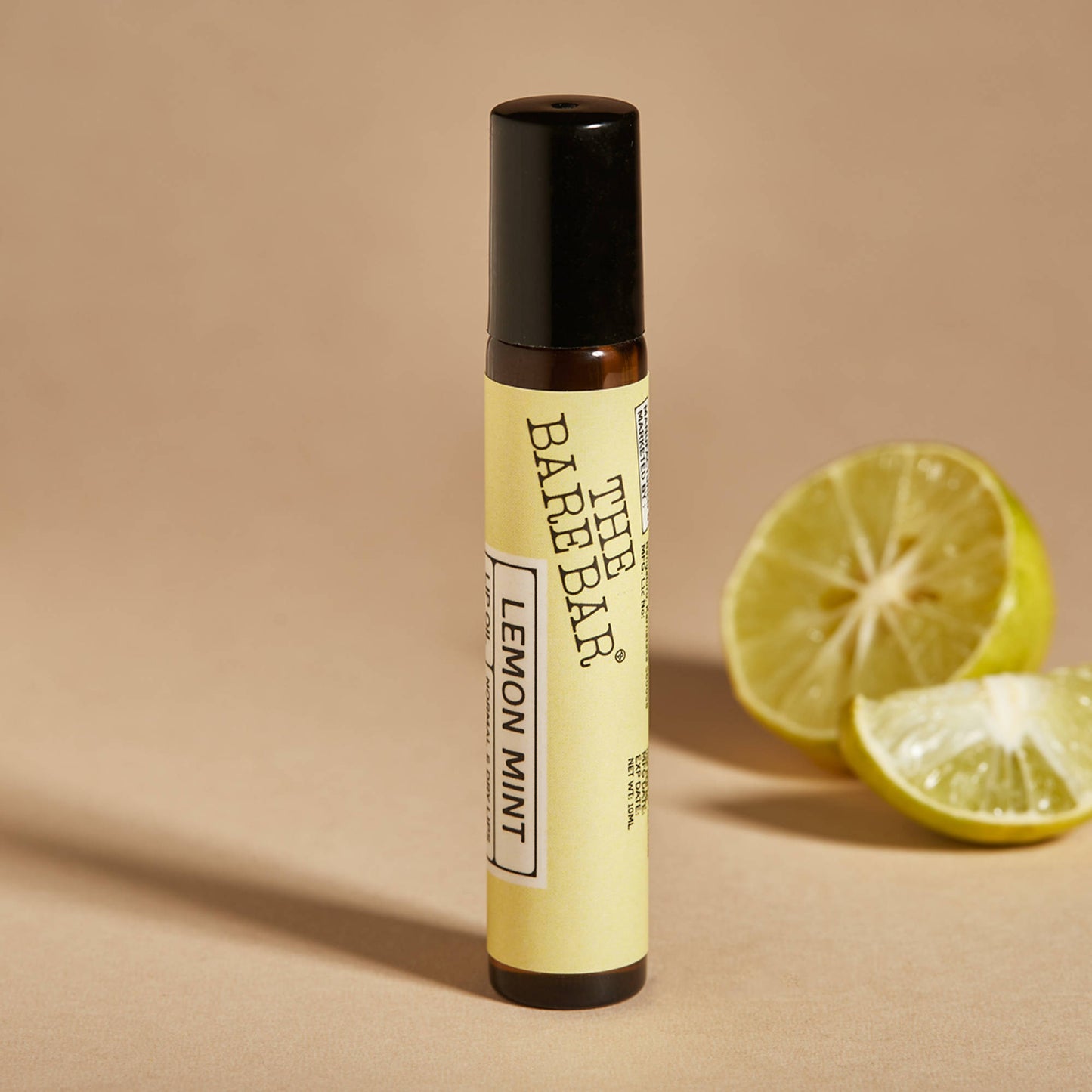 The Bare Bar Lemon Mint Lip Oil - Cooling, Refreshing Oils for Inflammation-Free Lips
