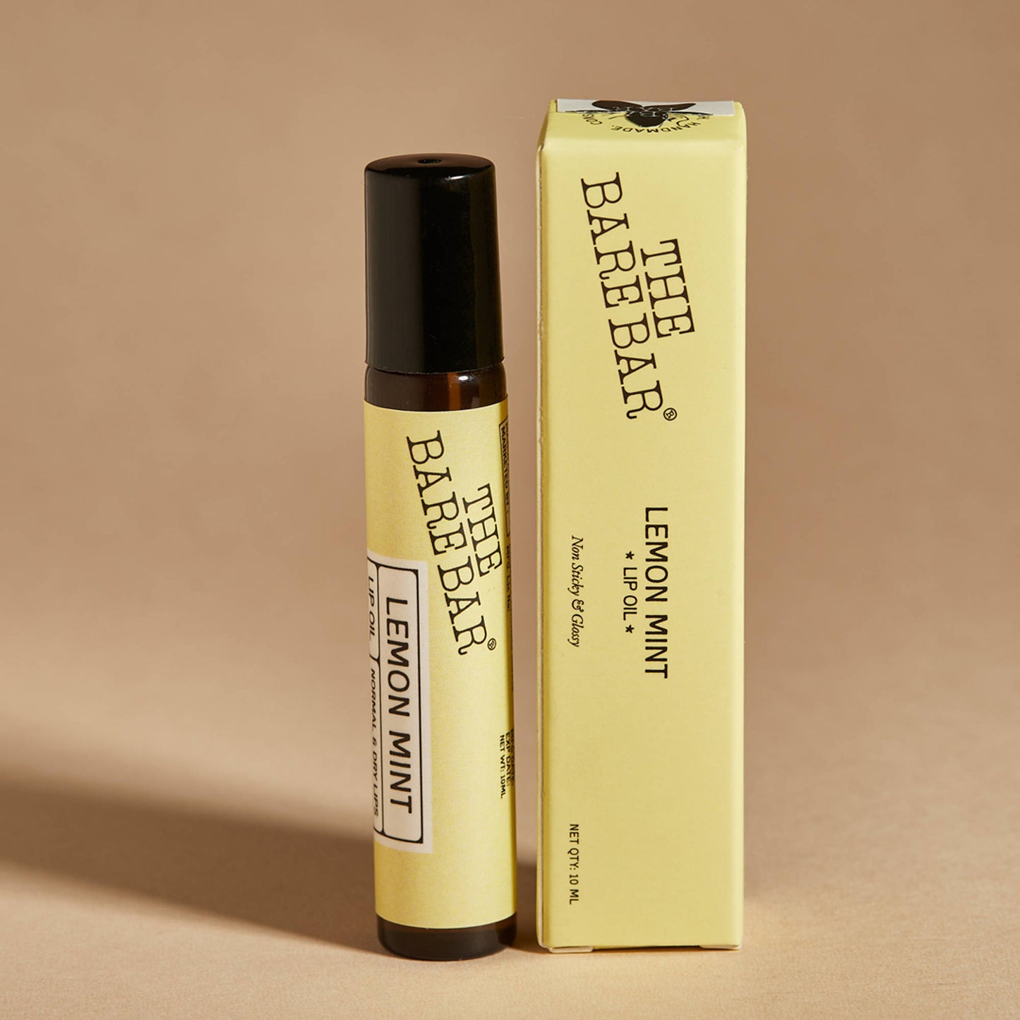 The Bare Bar Lemon Mint Lip Oil - Cooling, Refreshing Oils for Inflammation-Free Lips