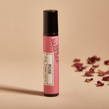 The Bare Bar Rose Lip Oil - Botanical Oils to Soothe, Moisturize & Repair Dry Lips