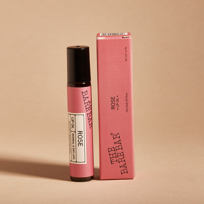 The Bare Bar Rose Lip Oil - Botanical Oils to Soothe, Moisturize & Repair Dry Lips