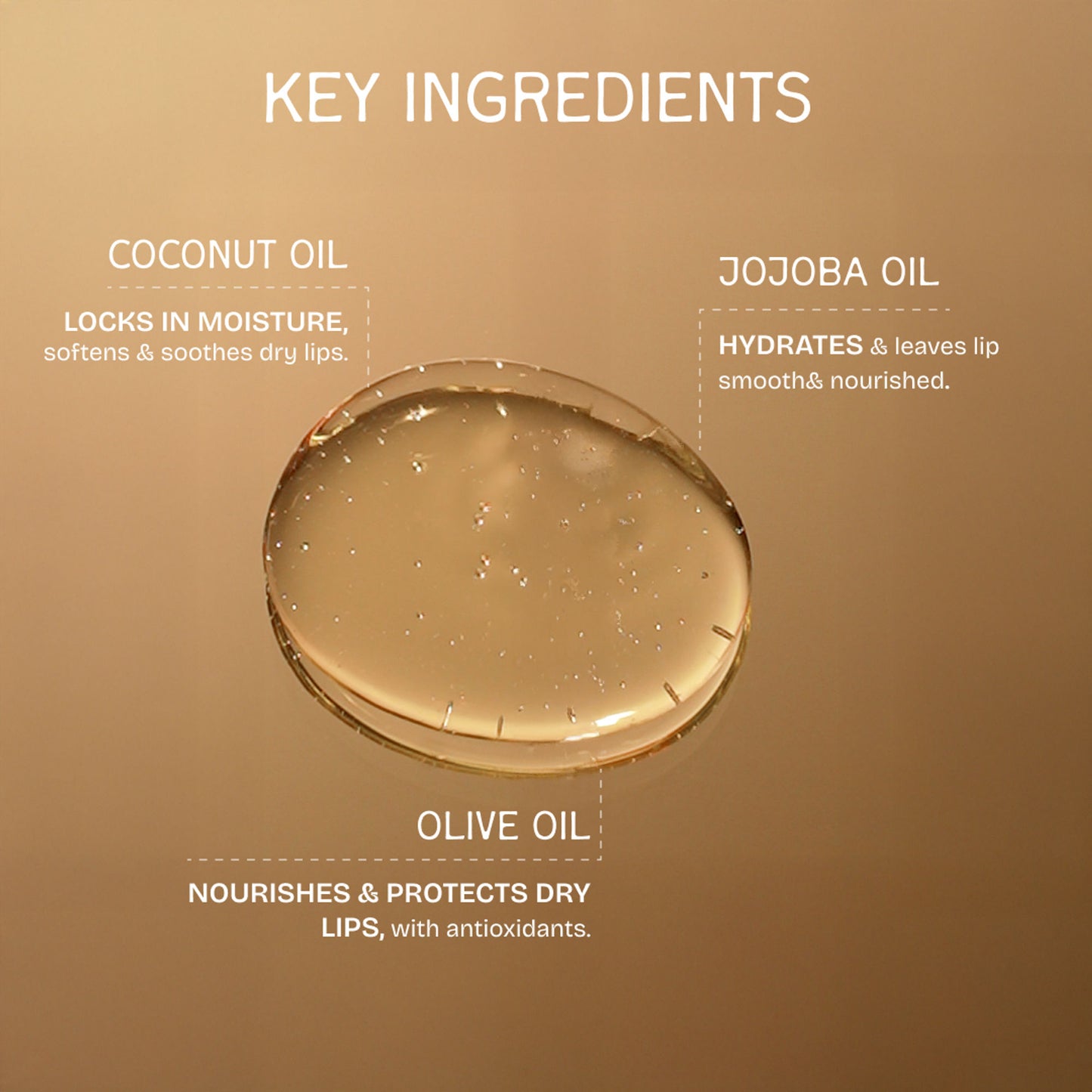 The Bare Bar Strawberry Lip Oil - Jojoba & Coconut Oils for Smooth, Soothing Lip Care