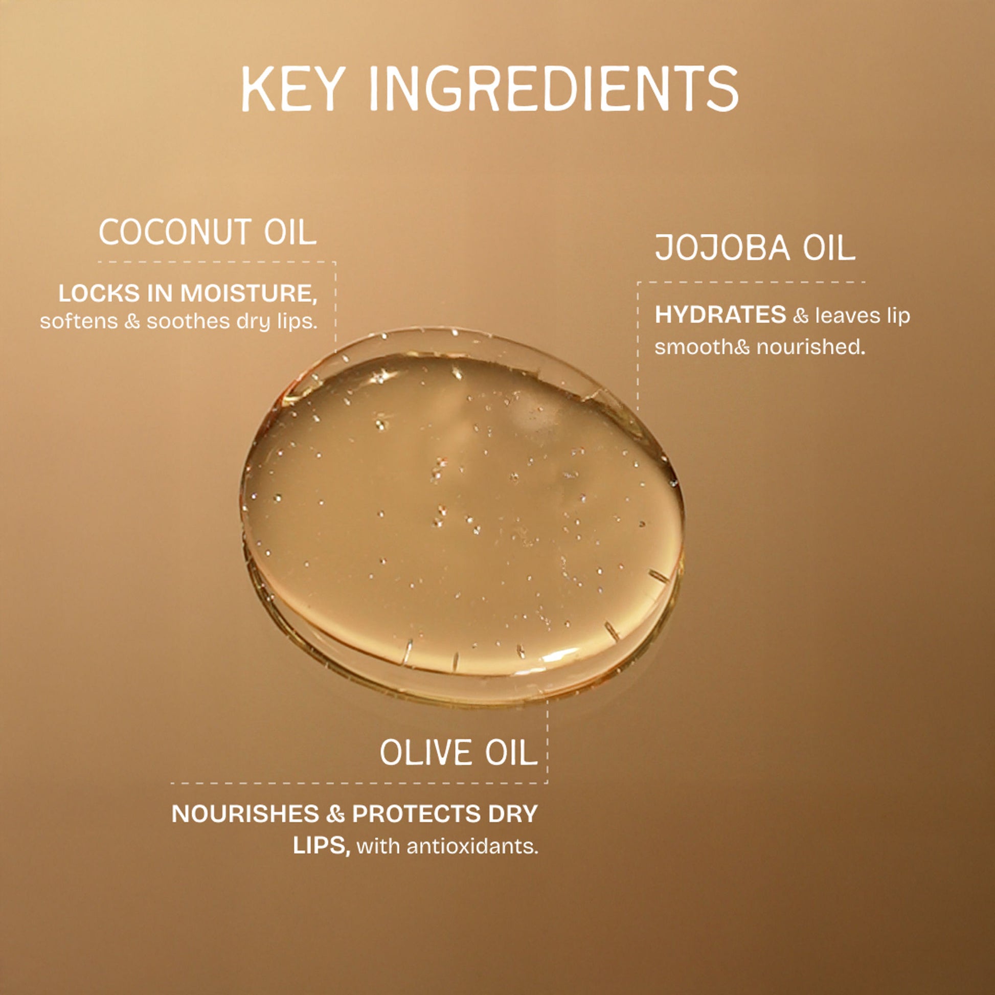 The Bare Bar Strawberry Lip Oil - Jojoba & Coconut Oils for Smooth, Soothing Lip Care