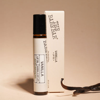 The Bare Bar Vanilla Lip Oil - Deep Nourishment with Natural Oils for Soft Lips