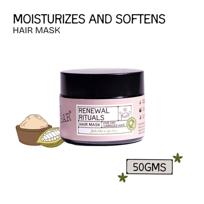 The Bare Bar Renewal Rituals Hair Mask - Deeply Hydrates & Repairs Dry, Damaged Hair Naturally
