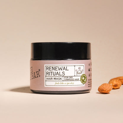 The Bare Bar Renewal Rituals Hair Mask - Deeply Hydrates & Repairs Dry, Damaged Hair Naturally