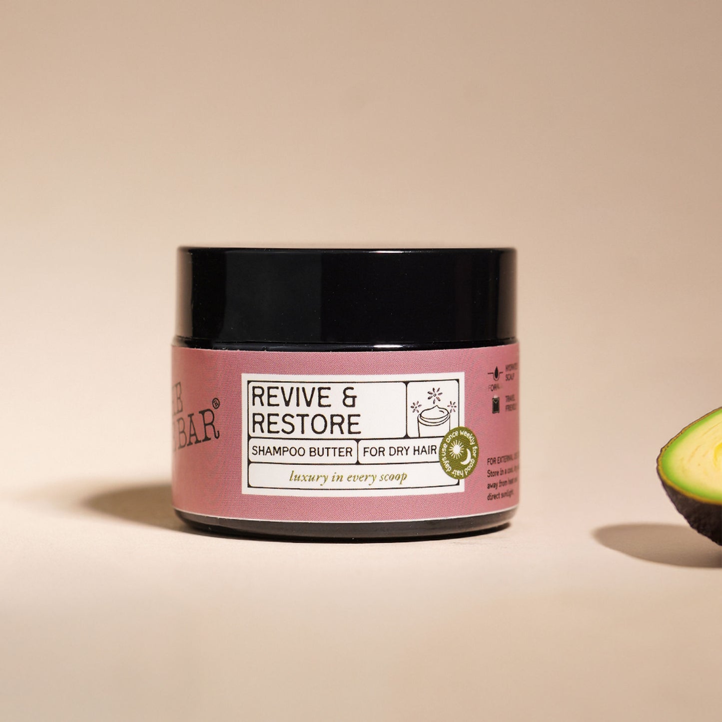 The Bare Bar Revive & Restore Shampoo Butter - Intense Hydration, Frizz Control & Hair Repair