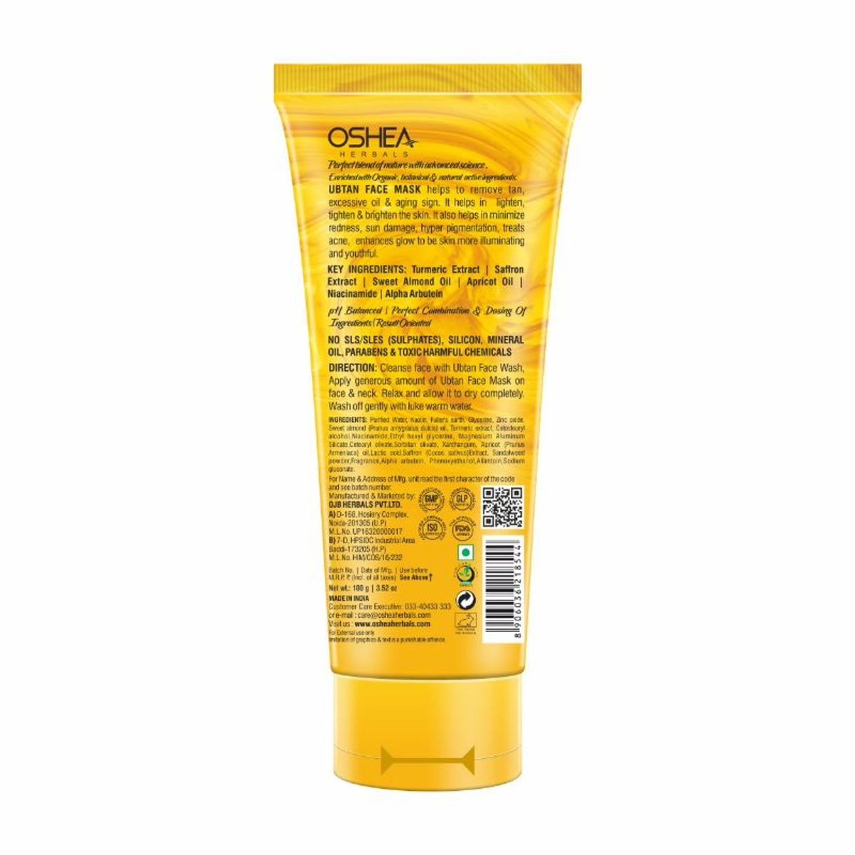 Oshea Herbals Ubtan Glowing & Tan Removing Face Mask
