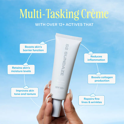 52 Sundaze Sun Milk Crème SPF 50+ PA++++ Sunscreen for Oily Skin