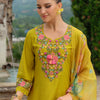 Dhiyona IE Women Embroidered Kurta with Trousers & Dupatta