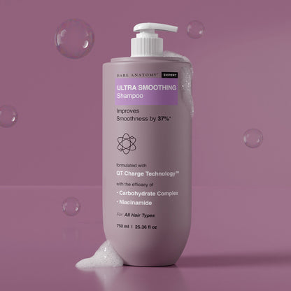 Bare Anatomy Ultra Smoothing Shampoo for Dry and Frizzy Hair Niacinamide Paraben & Sulphate Free