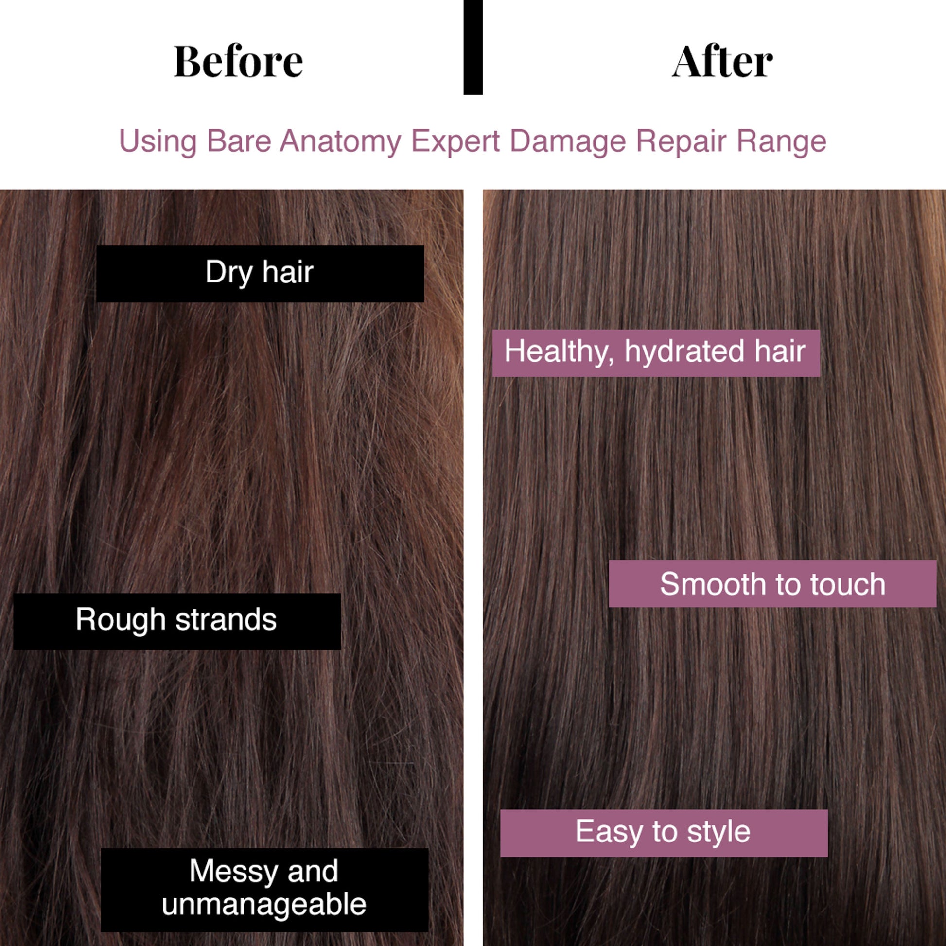 Bare Anatomy Ultra Smoothing Shampoo for Dry and Frizzy Hair Niacinamide Paraben & Sulphate Free