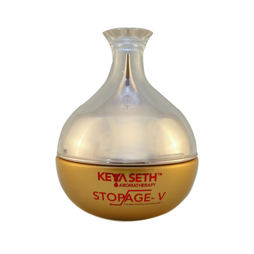 Keya Seth Aromatherapy Age Reversal Complex Cream in a jar, designed for facial skin care and anti-aging benefits.