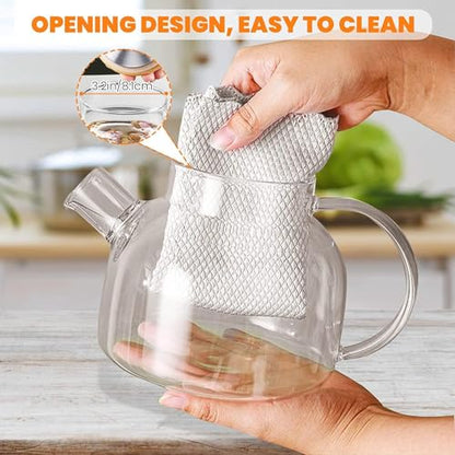 Jinelza Glass Teapot Stovetop Safe 1000ml