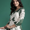 Indyancart IE Floral Printed Sequinned Kurta with Salwar