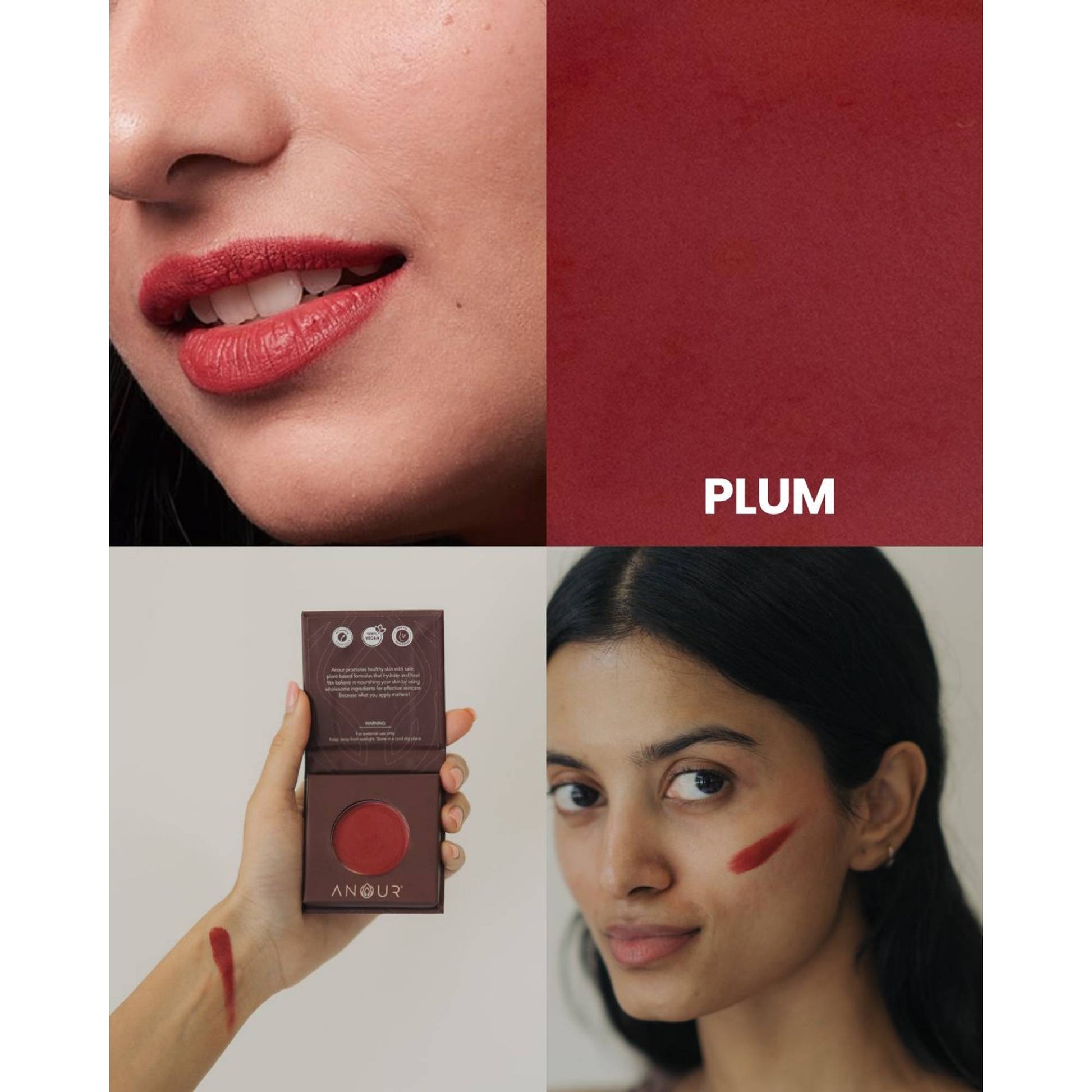 Anour Lip & Cheek Tint - Plum