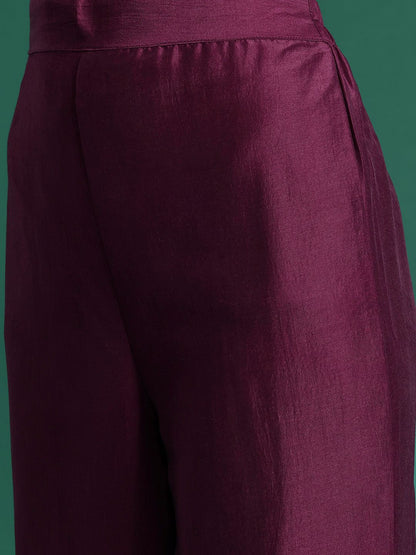 Indyancart IE Women Ethnic Motifs Embroidered Regular Thread Work Kurta with Trousers & With Dupatta