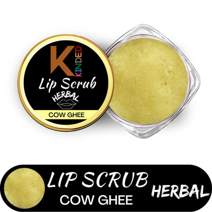 KINDED Lip Sugar Scrub Herbal Exfoliator - Cow Ghee