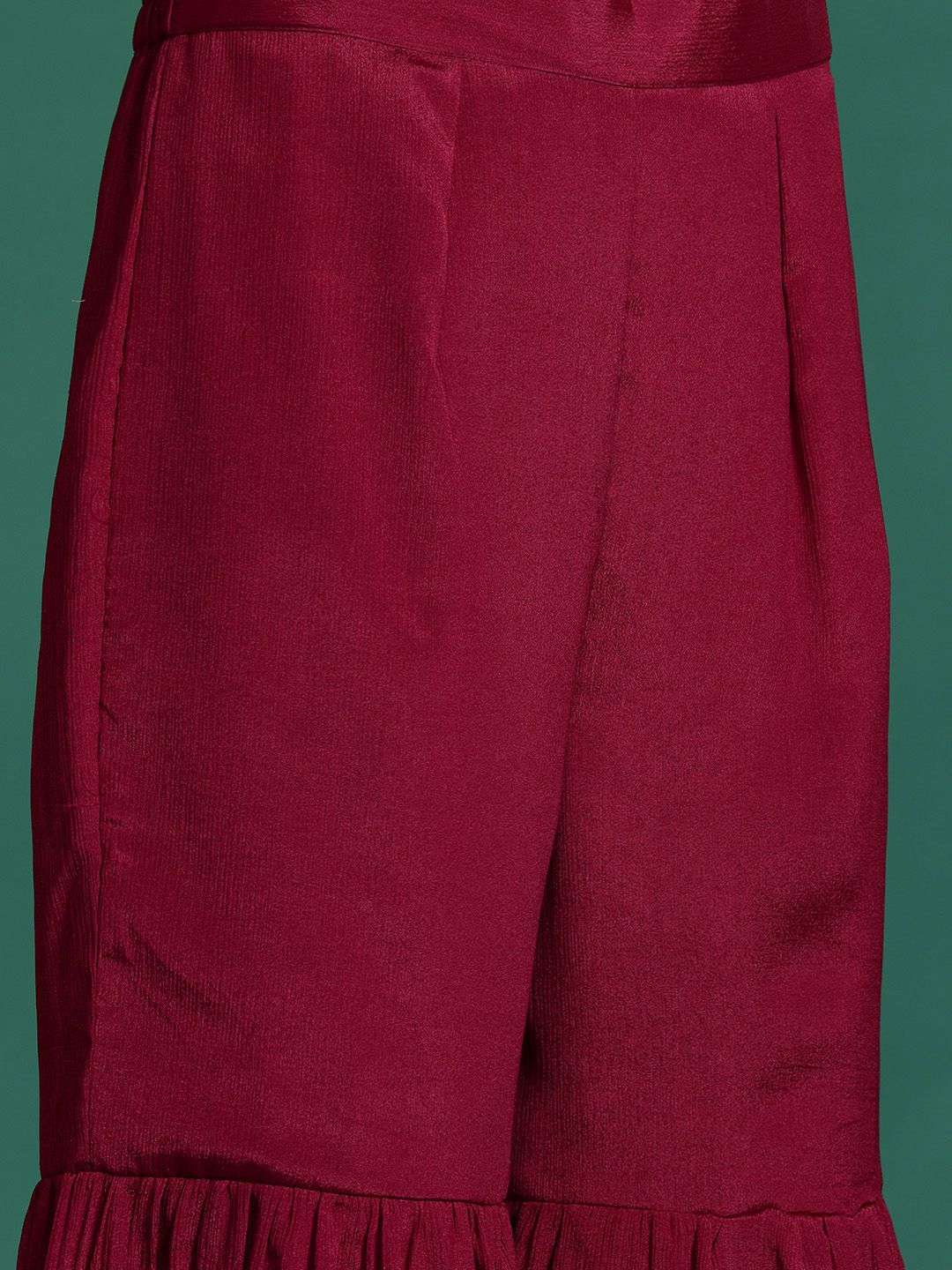 Indyancart IE Ethnic Motifs Embroidered Kurta with Sharara & Dupatta