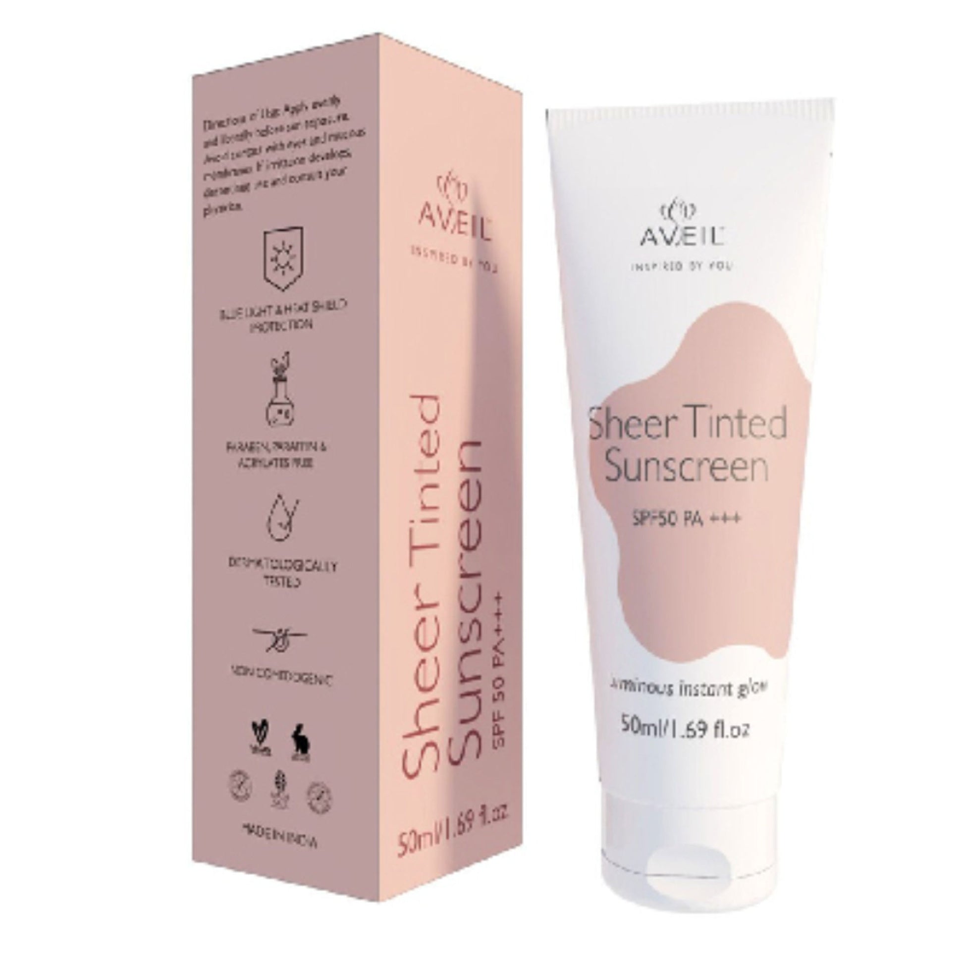 AVEIL Sheer Tinted Sunscreen SPF 50