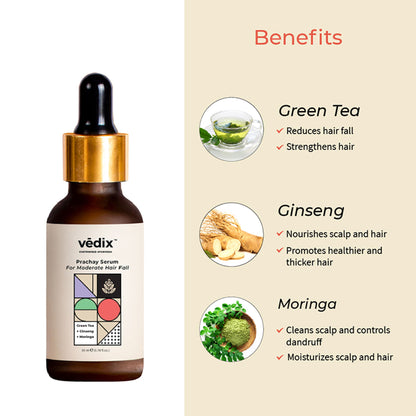 Vedix Hair Serum - Moderate Hair Fall - Prachay Hair Serum