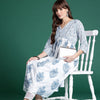 Indyancart IE Floral Printed Pure Cotton Kurta