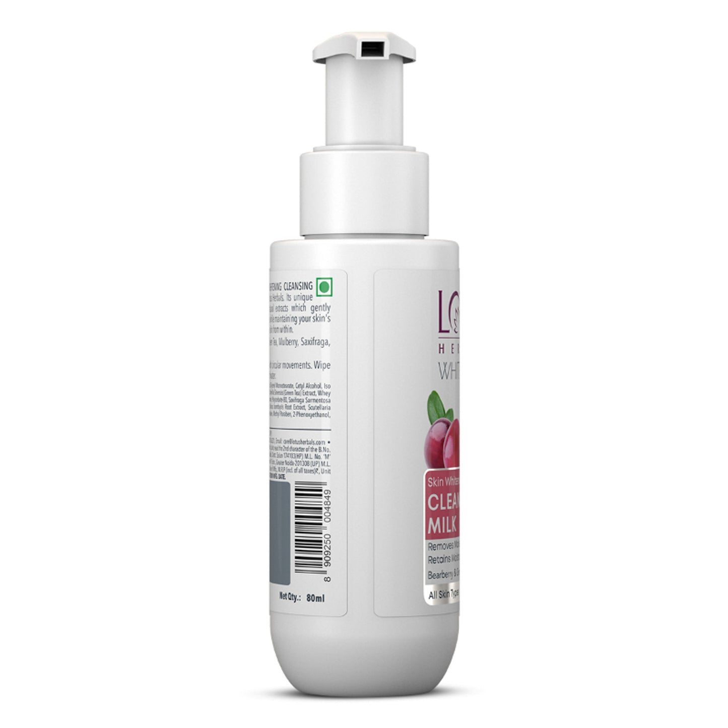 Lotus Herbals Whiteglow Skin Whitening & Brightening Cleansing Milk, Makeup Remover, All Skin Types