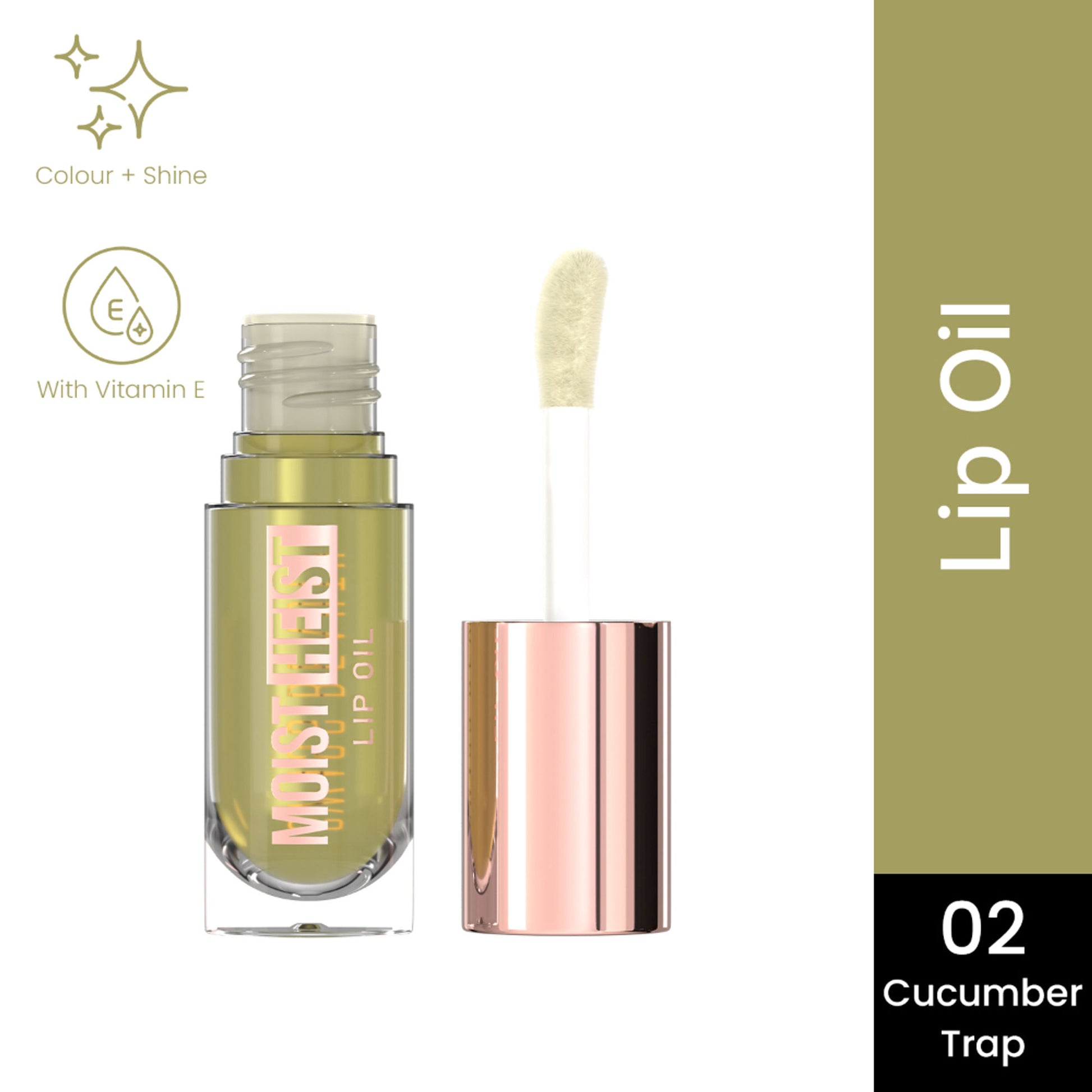 Swiss Beauty Moist Heist Lip Oil Colour-Changing With Vitamin E & Mint Oil - 2 Cucumber Trap