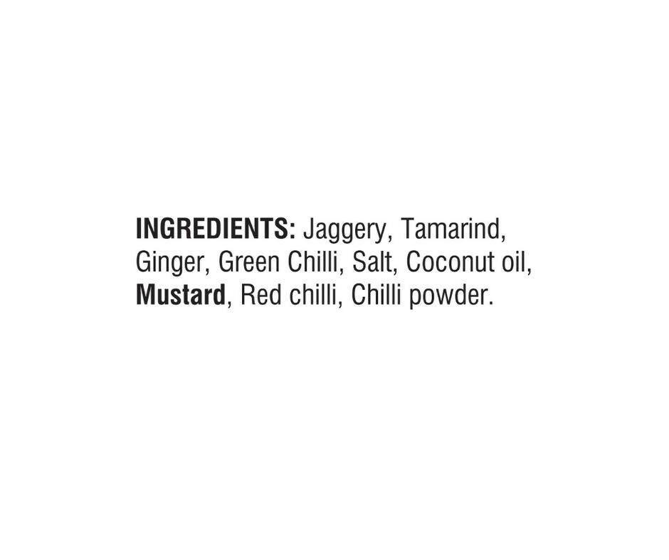 Tasty Nibbles Puli Inji Tamarind Ginger Chutney jar with label, showcasing the tangy and spicy condiment for Indian cuisine.