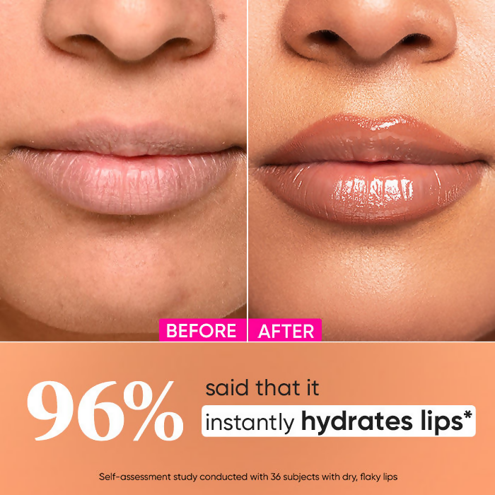 Dot & Key Barrier Repair Hydrating Lip Balm SPF 50 with cocoa nude color, ceramides, and peptides for moisturized lips.