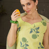 Dhiyona IE Women Floral Printed Regular Pure Cotton Kurta with Trousers & With Dupatta