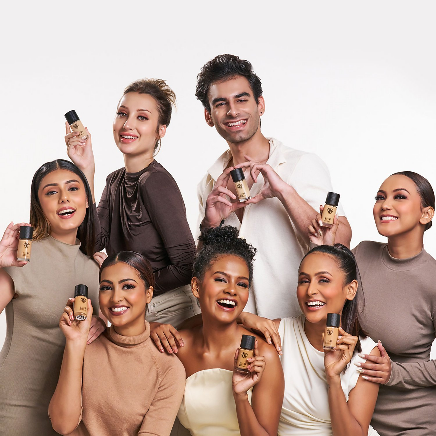 PAC Studio HD Liquid Foundation in shade 3.3, creamy liquid foundation with smooth texture and pump dispenser, suitable for all skin types.