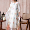 Women's Women Floral Printed Regular Kurta with Trousers & With Dupatta