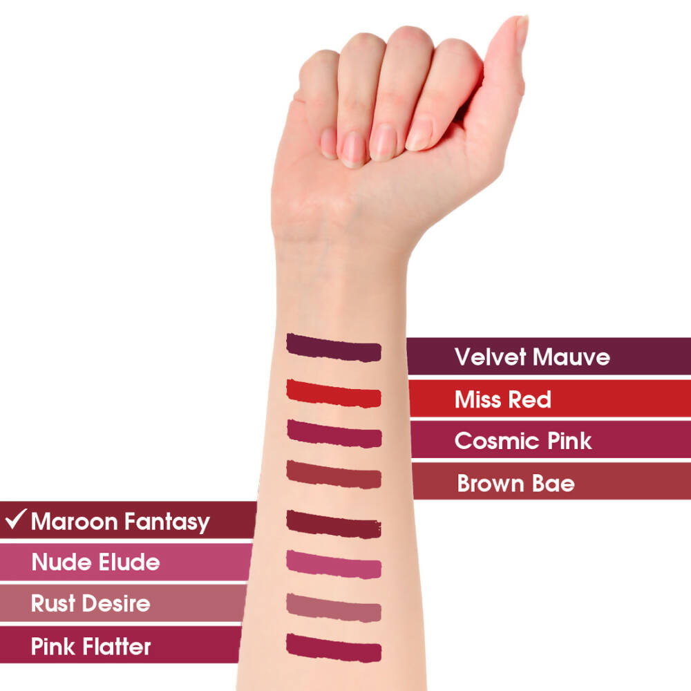 TAC - The Ayurveda Co. Liquid Matte Maroon Fantasy Lipstick