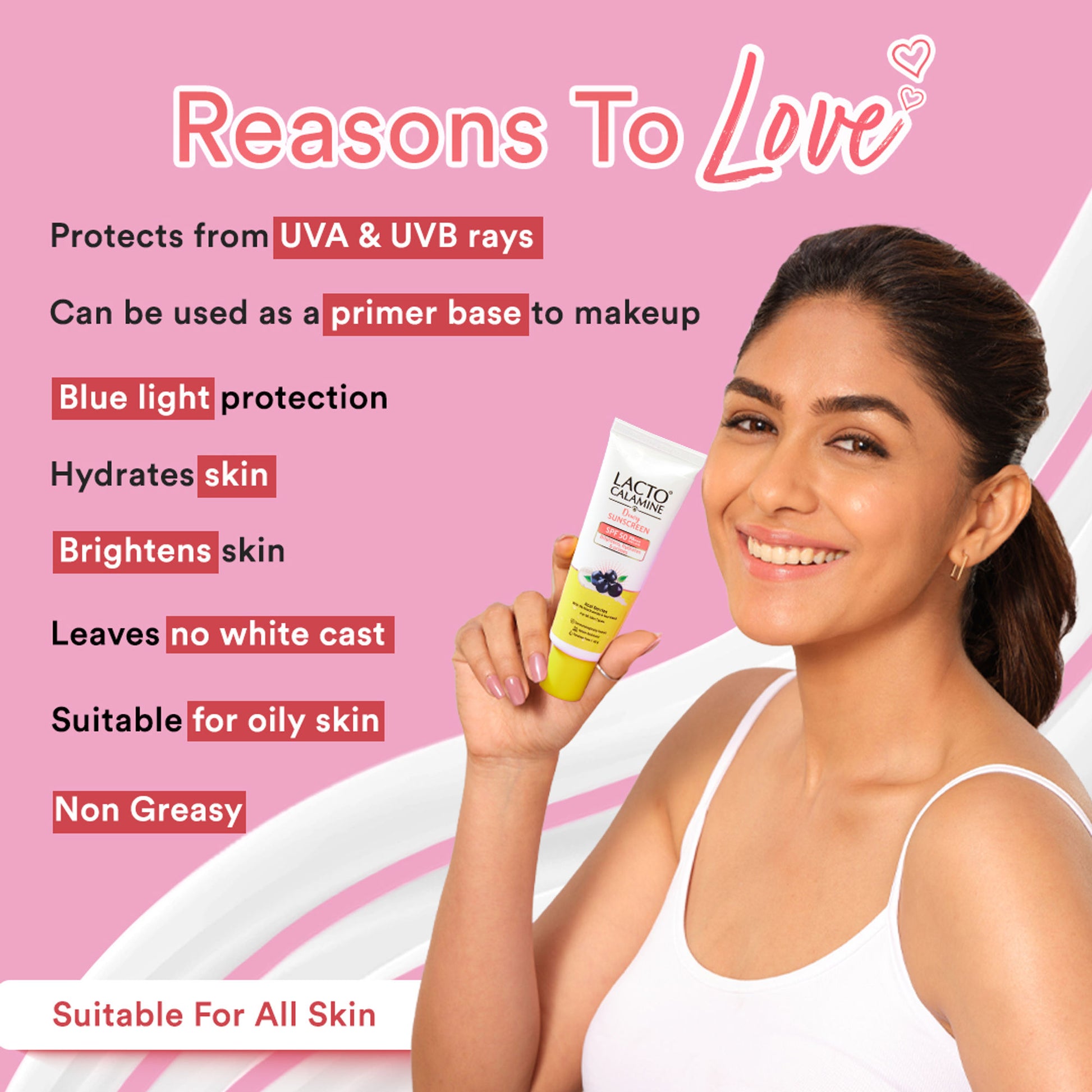 Lacto Calamine Dewy Glow Lightweight Sunscreen SPF 50 PFA +++ UVA & UVB Protection-Oily Skin