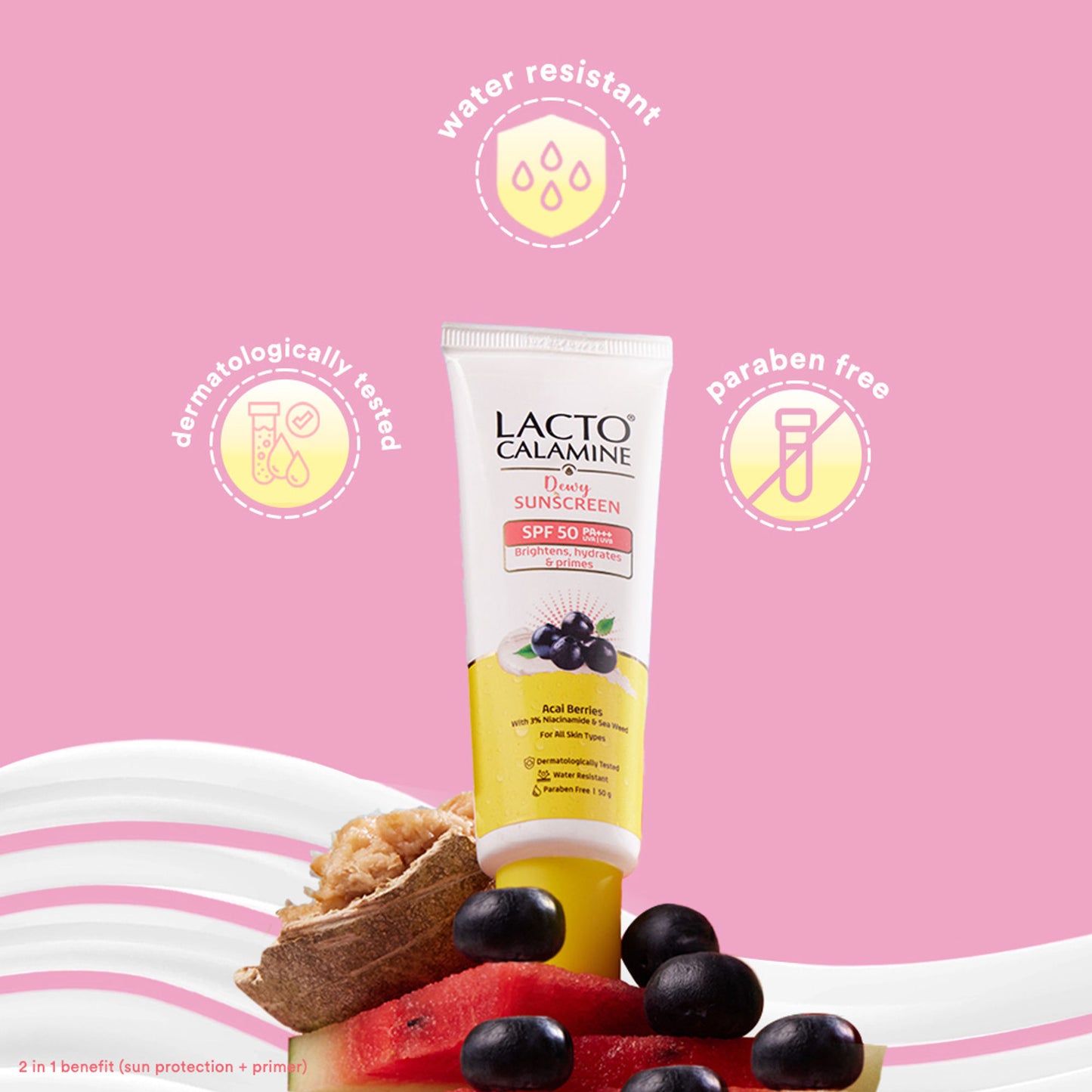 Lacto Calamine Dewy Glow Lightweight Sunscreen SPF 50 PFA +++ UVA & UVB Protection-Oily Skin