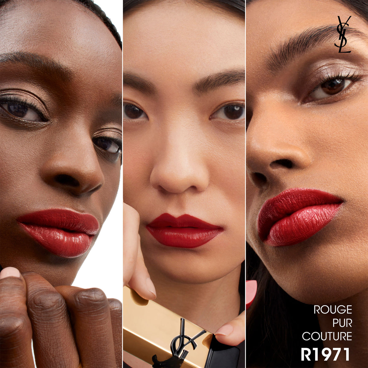 Yves Saint Laurent Rouge Pur Couture lipstick in N1 Beige Trench with satin finish, showcasing the elegant lipstick tube.