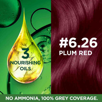 Garnier Hair Colouring Creme, Long-lasting, Smoothness, Shine, Color Naturals, Shade: 6.26 Plum Red