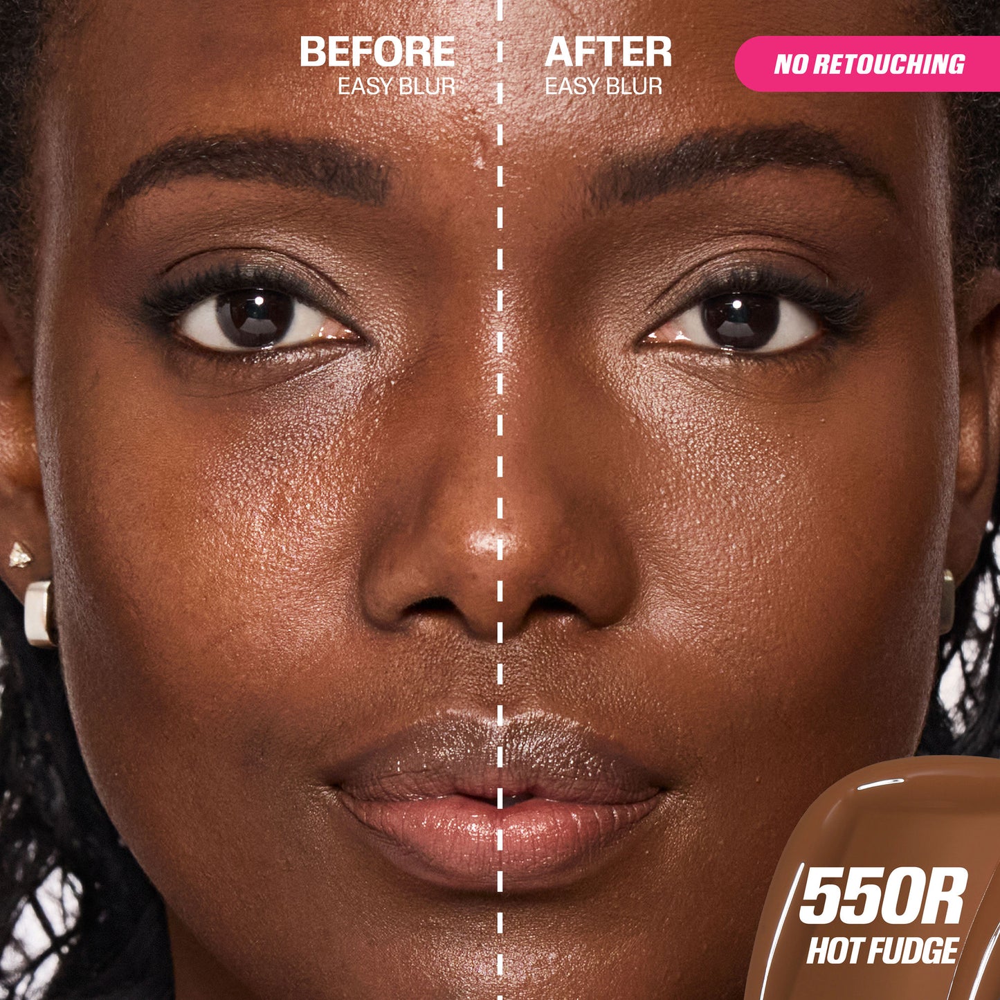 Easy Blur Natural Airbrush Foundation with Niacinamide - Hot Fudge 550R