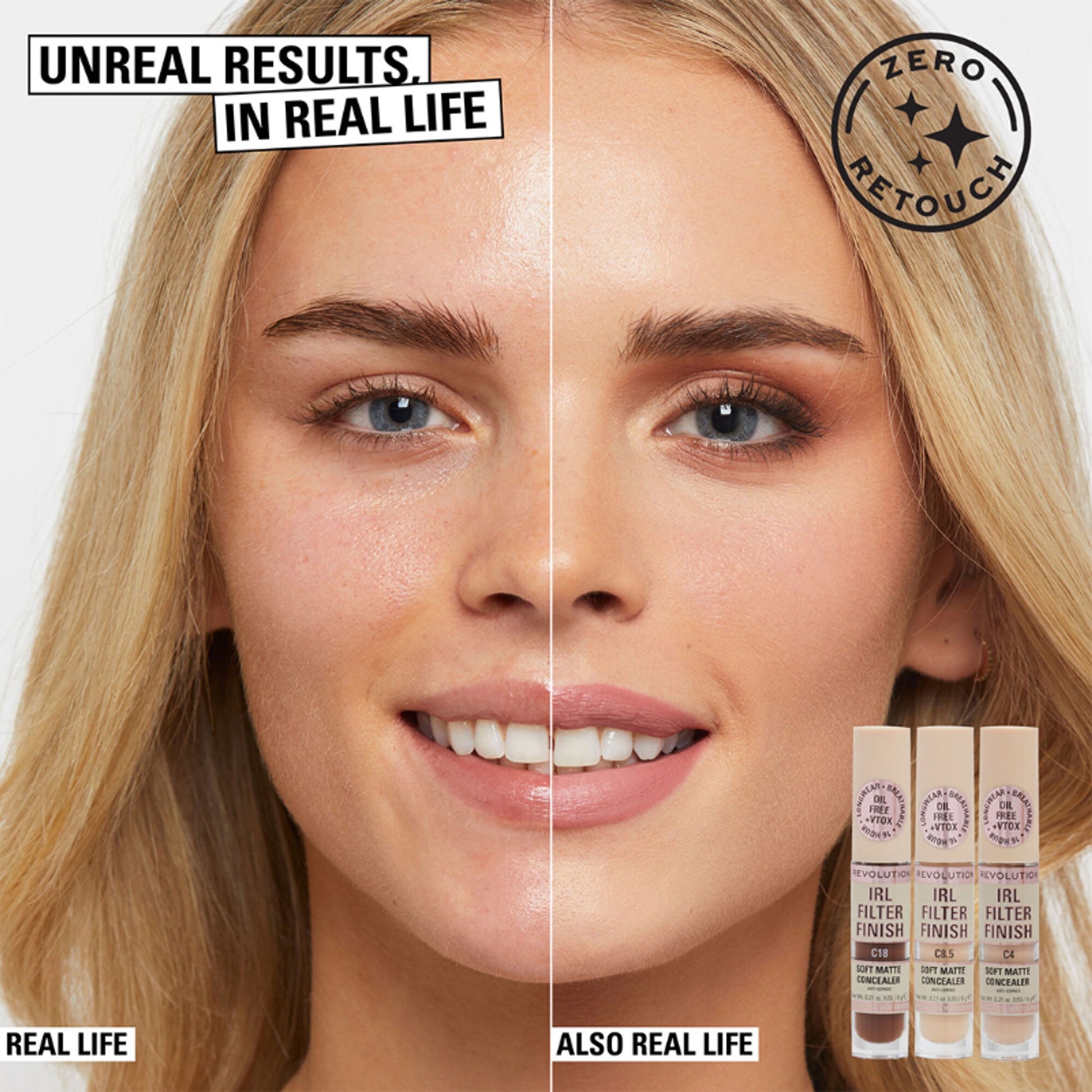 Makeup Revolution IRL Filter Finish Concealer - C7