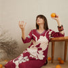 Indyancart IE Floral Printed Regular Sequinned Kurta with Salwar