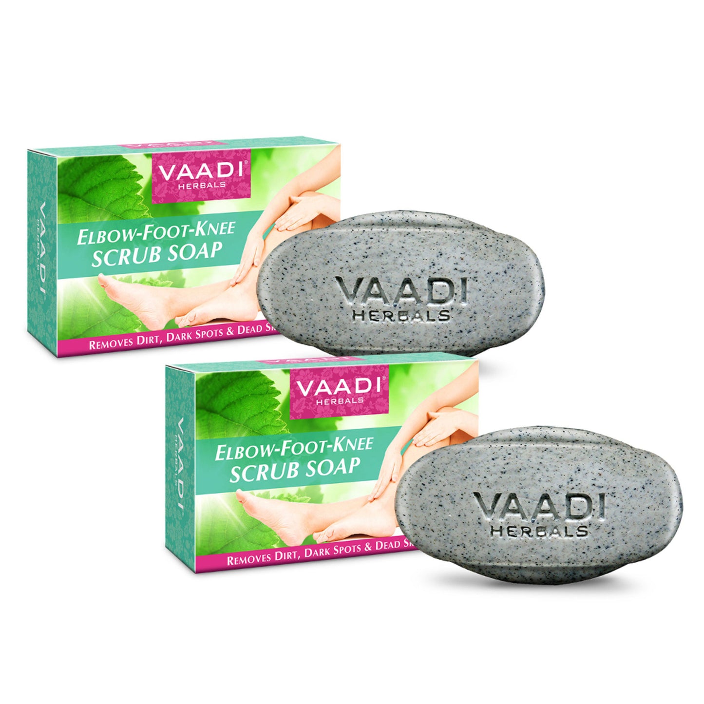 Vaadi Herbals Elbow-Foot-Knee Scrub Soap - Pack of 2